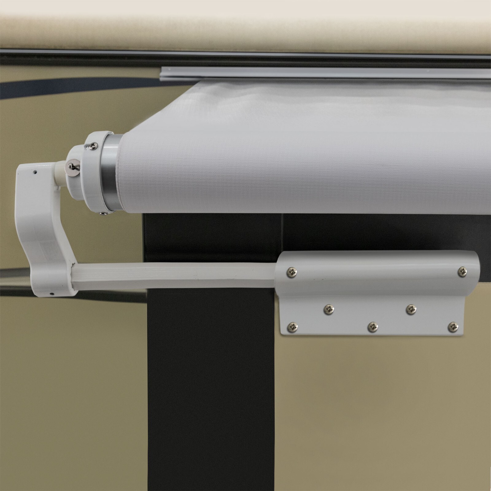 RecPro RV Slide Topper Slideout Awning Assembly in White