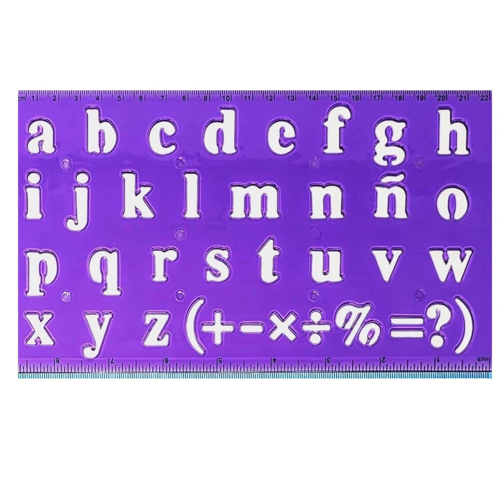 Plastic Stencil Ruler Set: 2CT