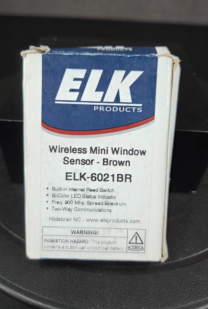 Elk 6021BR 2-Way Wireless Mini Window Sensor, Brown FAST SHIP!💨✅