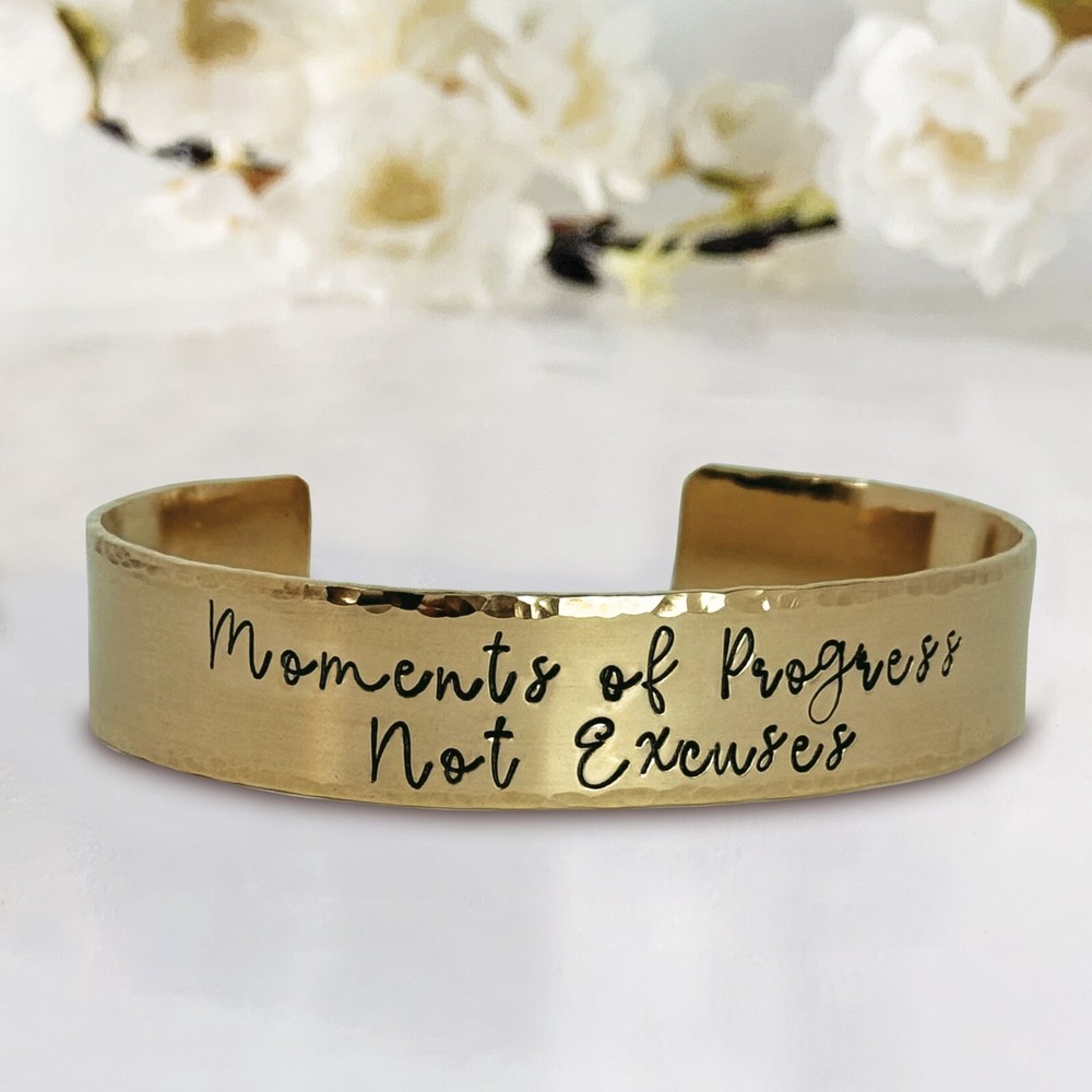 Wide Cuff Personalized Bracelet, quote, scripture, copper, stainless, NuGold