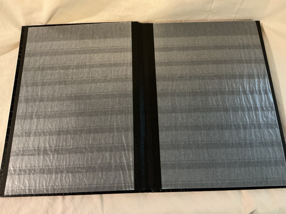 Lindner Stamp Stock Album Black Faux Snake Leather Cover With 8 Pages