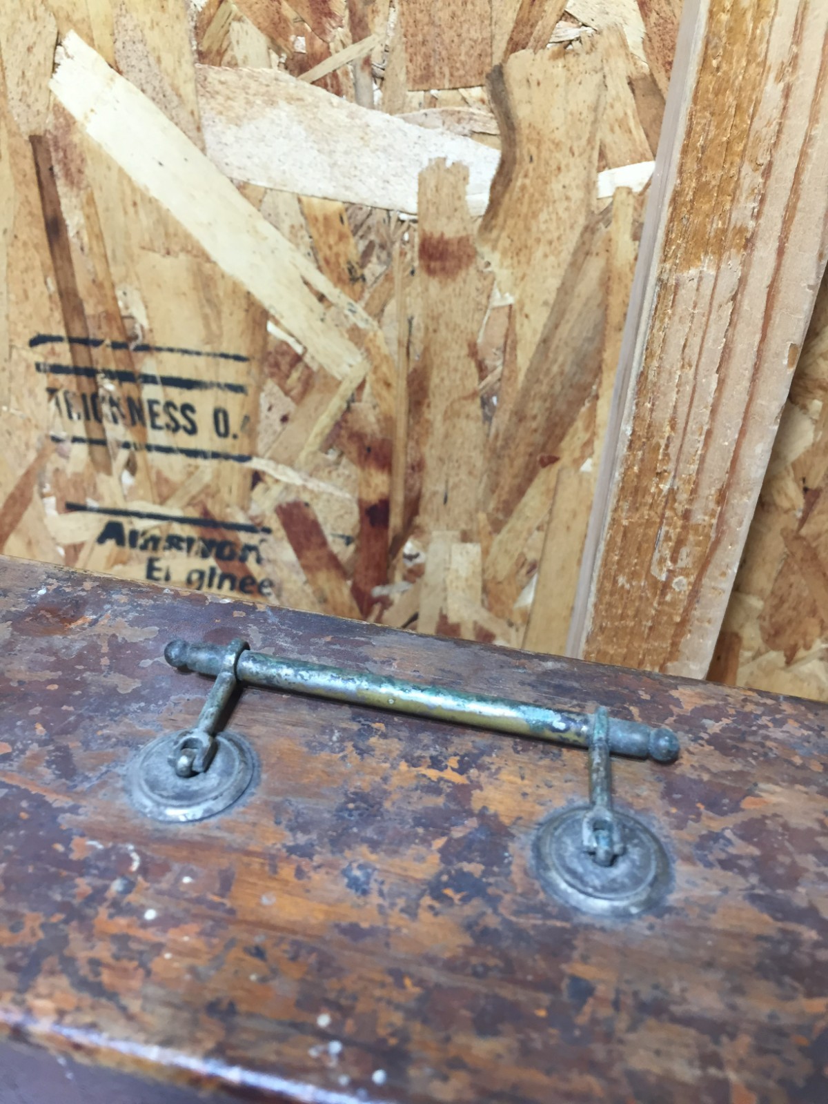 Antique Circa 1930s Hand Made Wood Chest 10" X 8" X 4" Top Compartment Lock