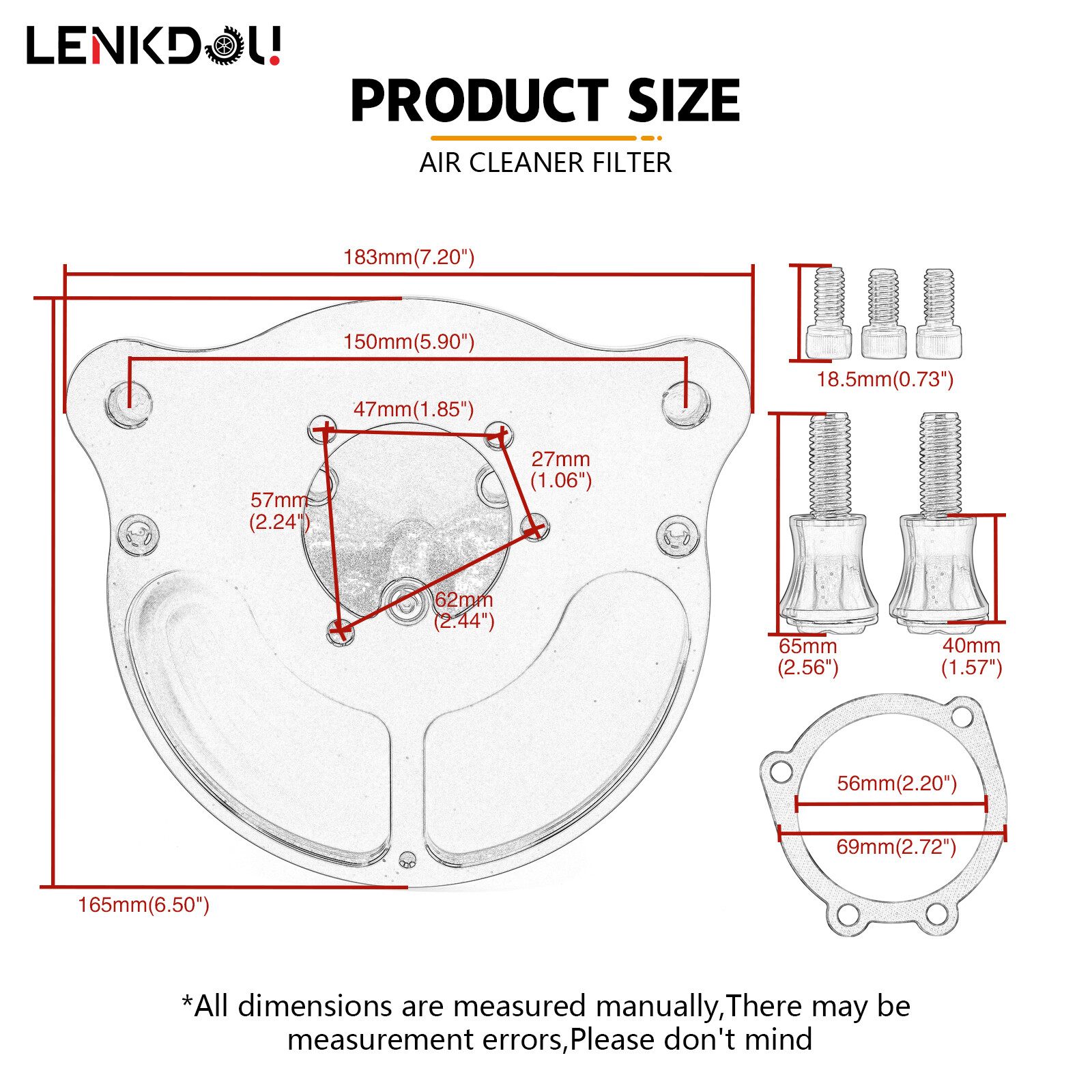 CNC Air Cleaner Intake Filter For Harley 93-07 EVO & Twin Cam Touring Dyna 93-17
