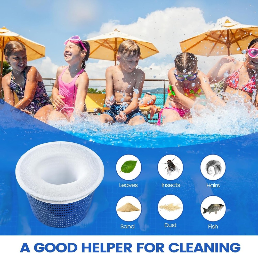 40 Pack Pool Skimmer Socks - Pool Filter Socks for Skimmer Basket, Dense Mesh Sk