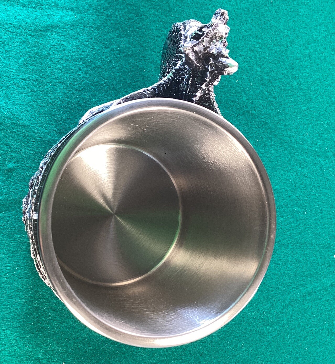 Dragon Serpentine Mug Tankard Stainless Steel Insert Resin Exterior New 4.2 Tall