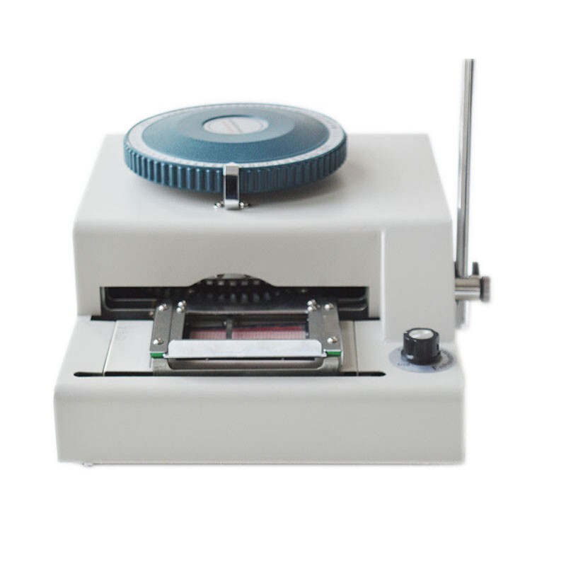 Manual 71 Characters PVC ID Membership Card Embossing Machine Code Printer]