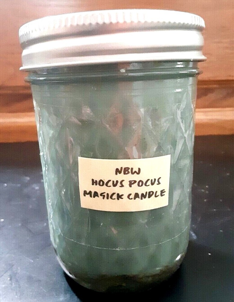 Gray Witch Black Cat Hocus Pocus Real Magick Candle
