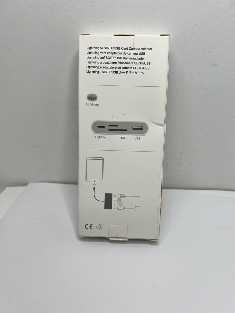 DenicMic SD CF Card Reader Compatible with iPhone iPad SD CF TF Memory Card Read