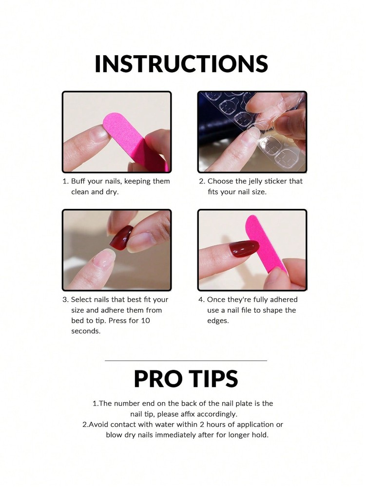 24pcs Short Ballet Gradient Pattern & Simple French Style Glitter Press On Nails
