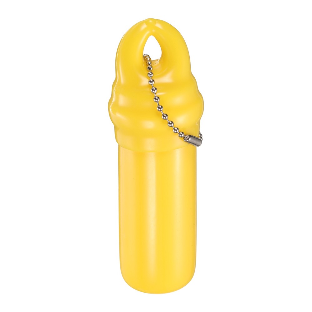 Waterproof Floating Keychain with Container, Yellow