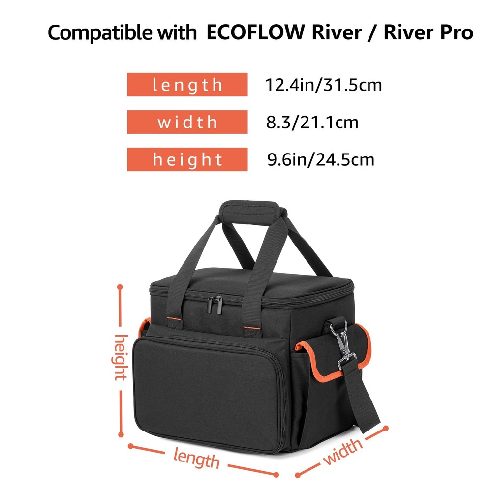 Carrying Case Compatible with ECOFLOW River/River 2/River Pro, Storage Bag wi...