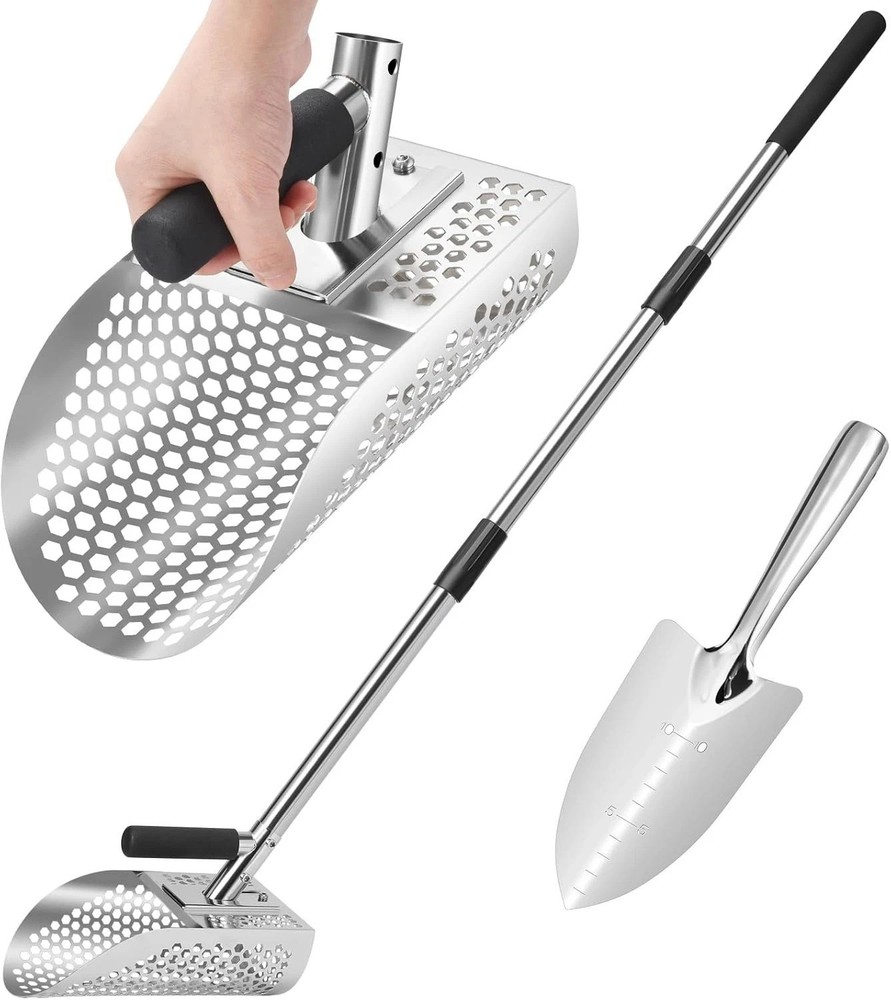 Adjustable Grip Sand Scoop for All Heights