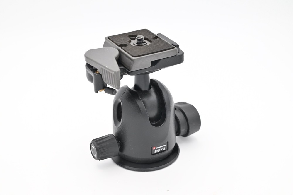 Manfrotto 496RC2 Quick Release Plate Camera Lock Mount Adapter Tripod Head, USED