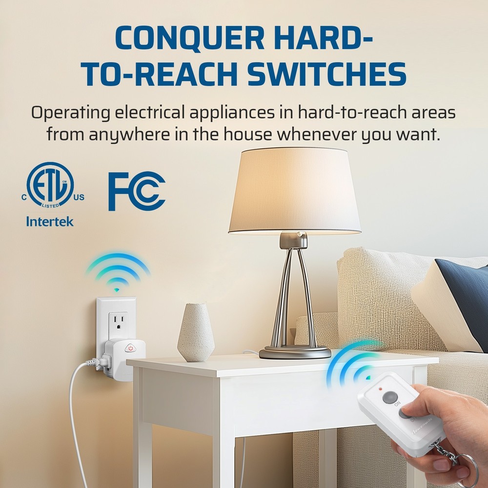 DEWENWILS Remote Control Outlet, Upgraded Version Wireless Remote Light Switch