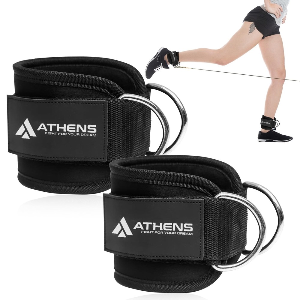 Ankle Straps for Cable Machine, Gym Ankle Cuff for Kickbacks, Leg Extensions,...