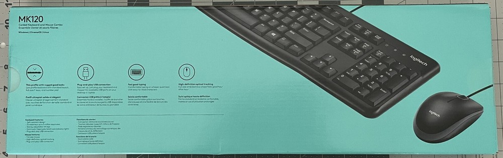 Logitech MK120 Wired Keyboard and Mouse