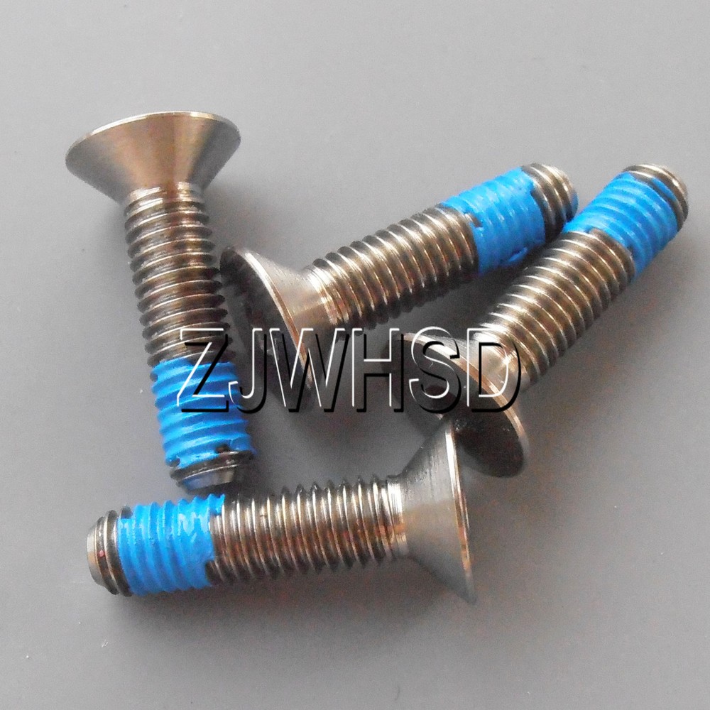 4pcs M5 x 20 mm Ti Titanium Screw Bolt Allen Hex Socket Flat Head Thread Locker