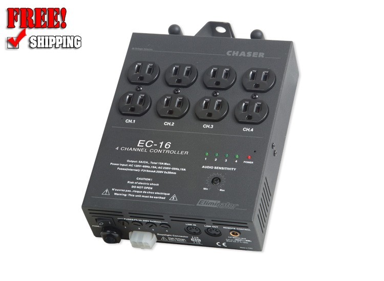 Eliminator Lighting EC-16 4-Channel Controller Lighting Dimmer Pack