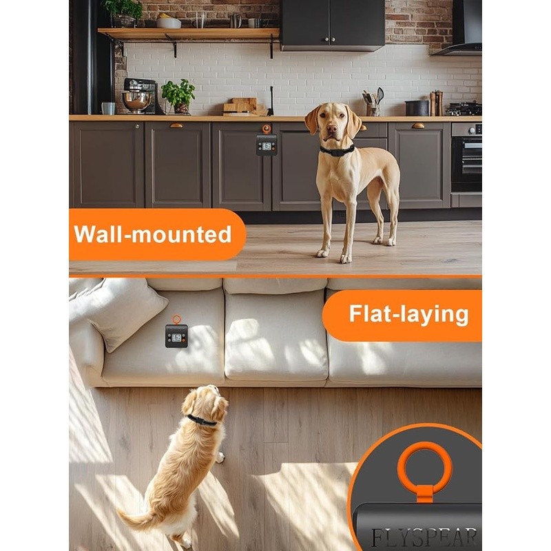 Wireless Pet Barrier Transmitter Adjustable Range Rechargeable Training Device