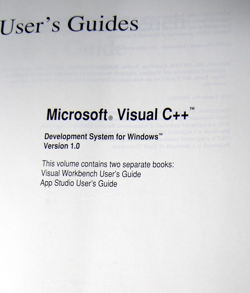 Microsoft Visual C++ User's Guides