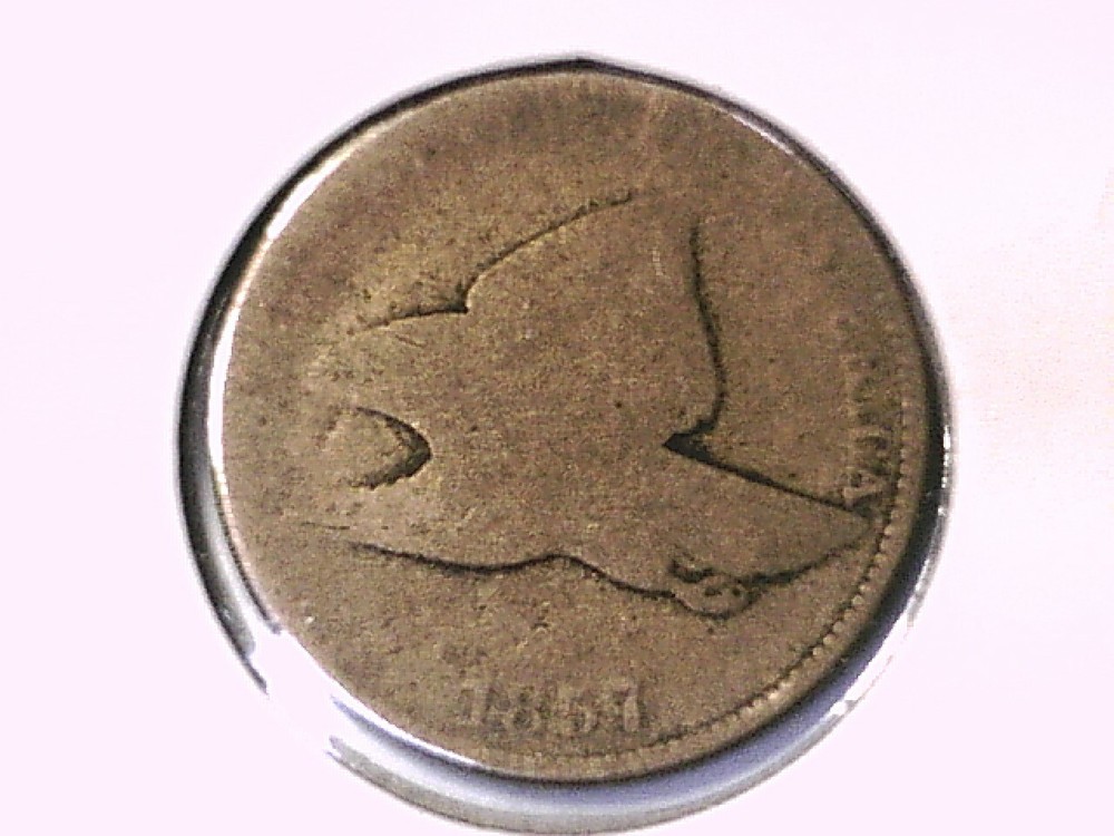 1857 Flying Eagle Cent Genuine Raw Ungraded 01031