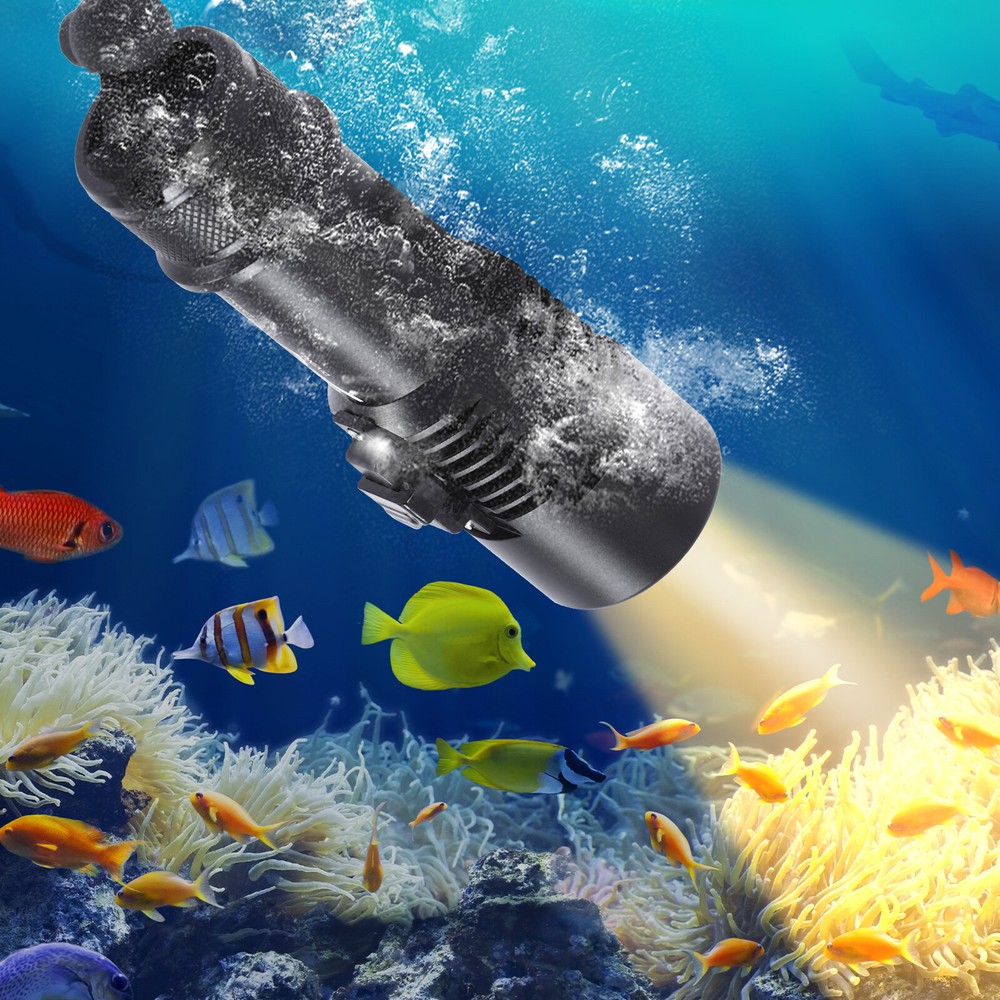 Waterproof Dive Light, Compact Bright Diving Torch, Submersible Flashlight