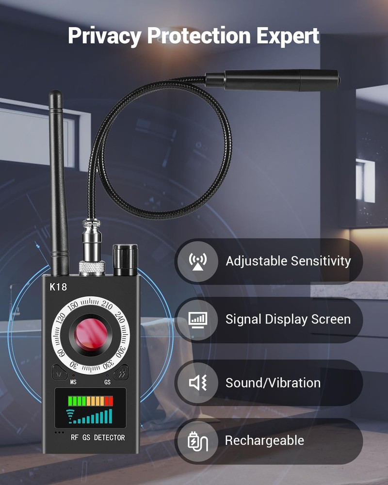 Hidden Camera Detectors, Anti Spy Finder, GPS Tracker Detector,...