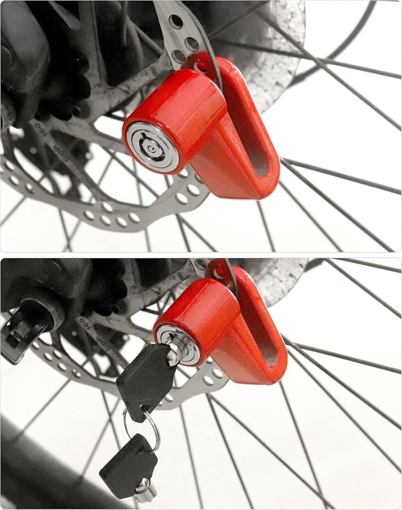 Heavy-Duty Disk Lock Set - Durable Security for Motorcycles & Bikes