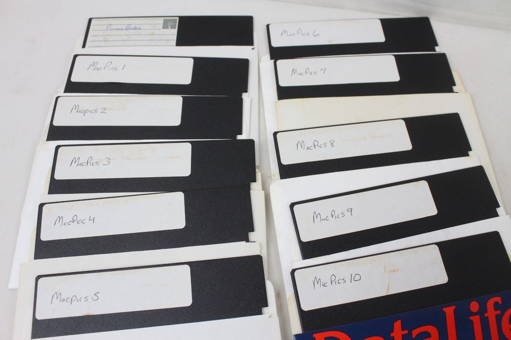 Vintage Computer Software Floppy Disk Lot MacPics 1 Through 10 Picasso