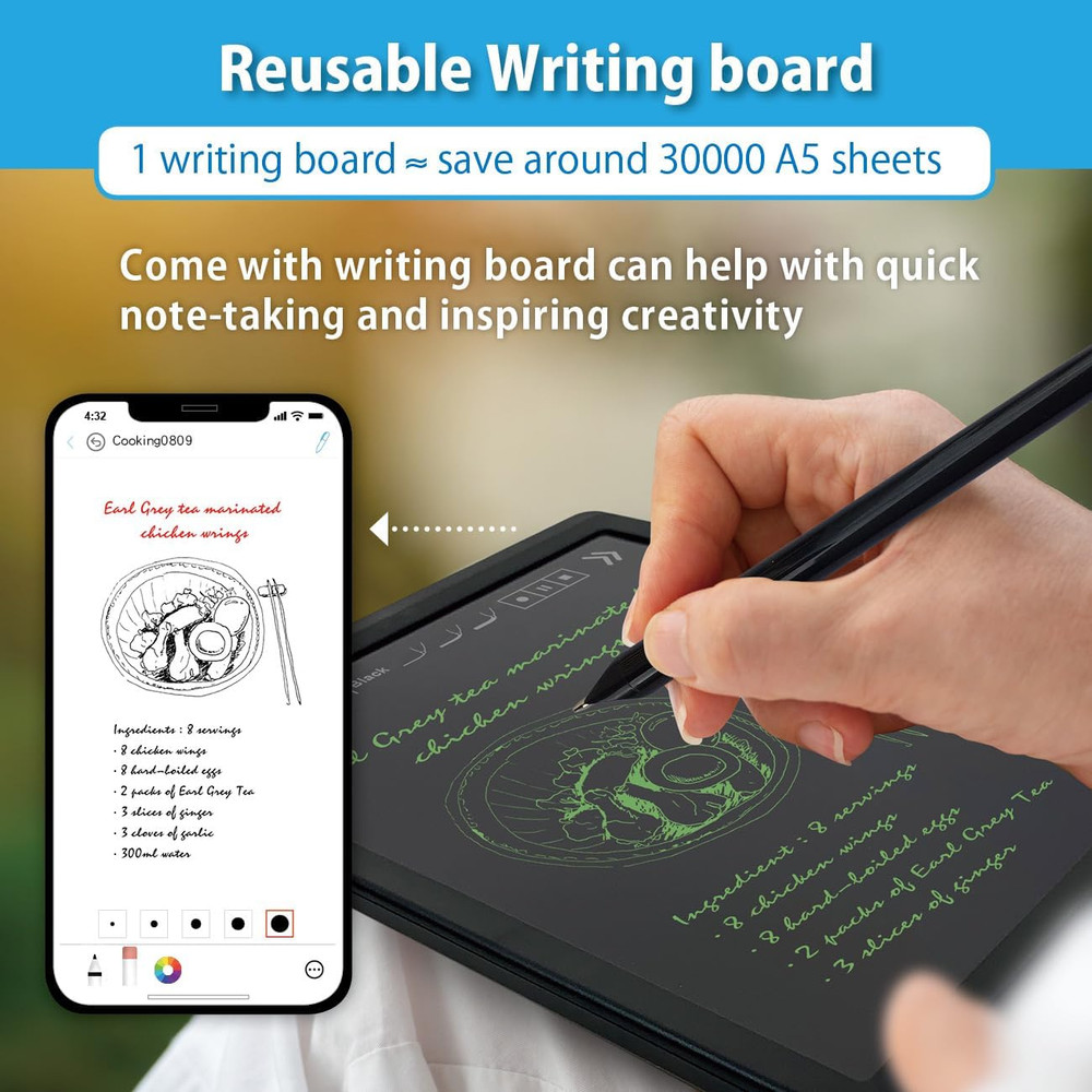 Smart Sync Pen Digital Notebook Real Time Writing Convert to Text iOS Android