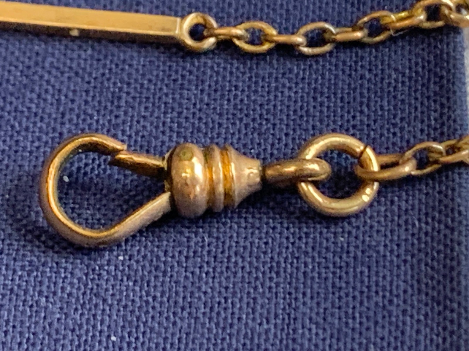Antique 1/20 12K Gold Filled Pocket Watch Fob Vest Chain 15.5" Long Link Jewelry