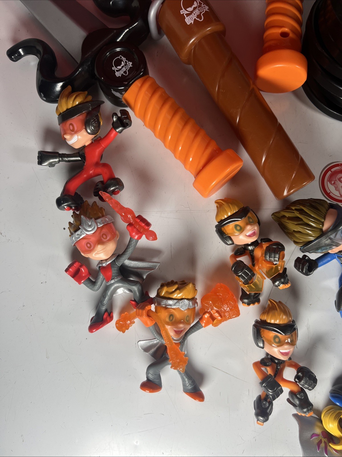 Ninja Kidz Lot Giant Mystery Ball Toy Purple/Red Case Figures Costume Mask Belt