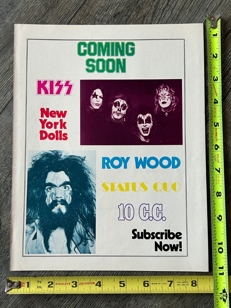 KISS Ad Advert Debut Album 1974 Circus Magazine Subscription Vintage Kiss Aucoin