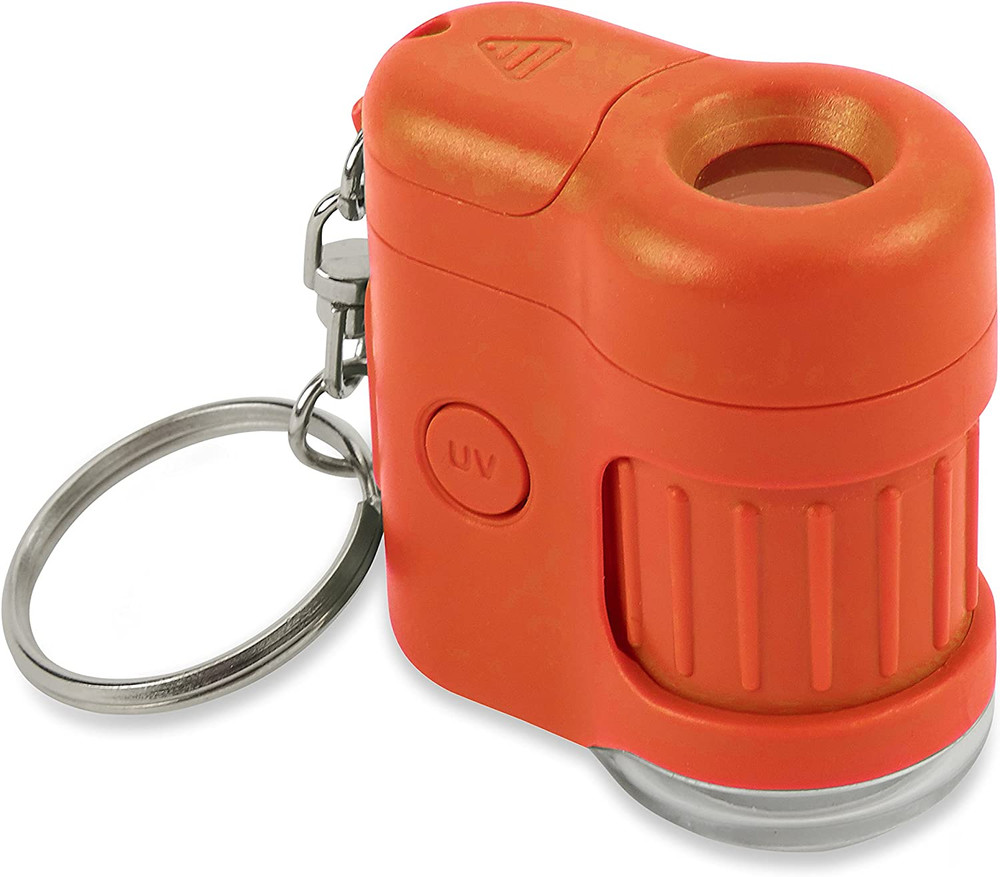 Micromini 20X Pocket Microscope, UV and LED Flashlight, Orange (MM-280O)