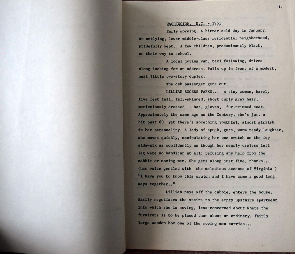 "Backstairs at The White House" Mini Series Original Screenplay Script