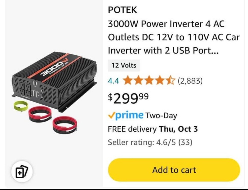 Potex 3000 Watt Power inverter