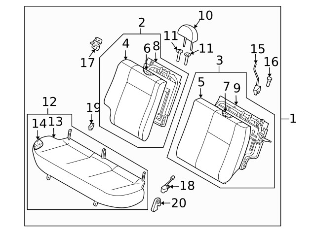 Genuine GM Seat Back Cover 96890788