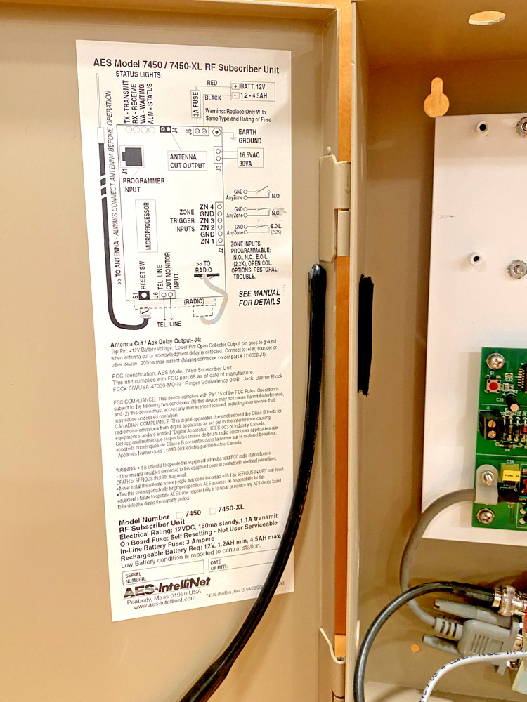 AES 7450 IntelliNet Burglary Subscriber Supervised Communicator
