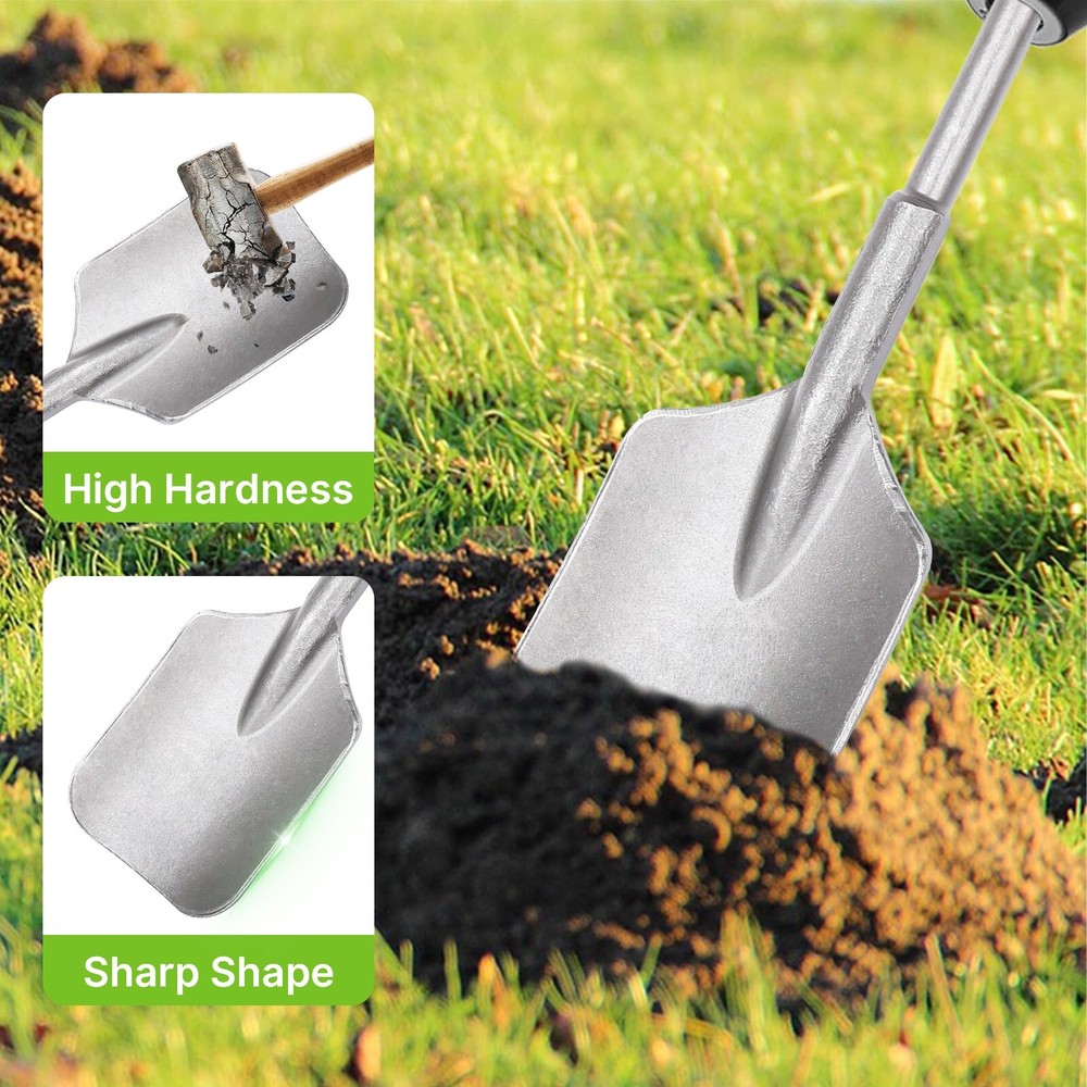 SDS MAX Clay Spade Scoop Square Flat Shovel Chisel Bit for Jack Hammer Drill