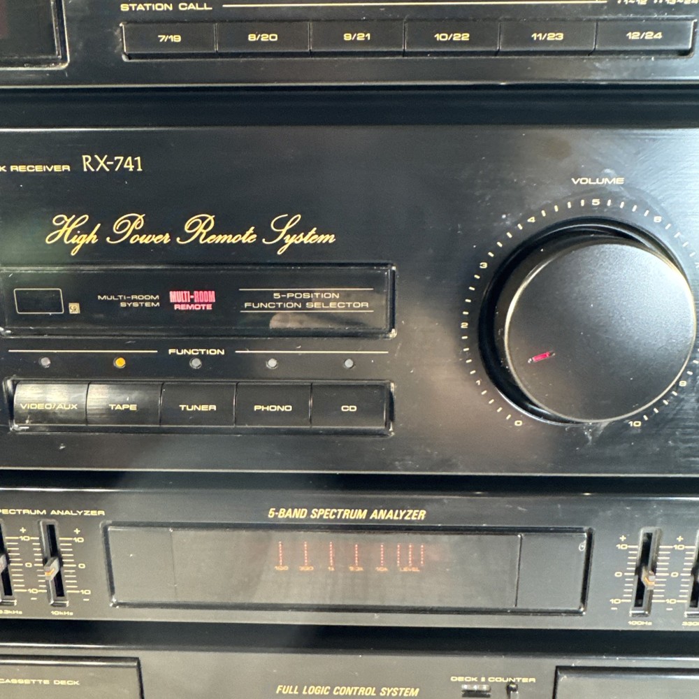 Pioneer RX-741 Stereo Receiver Phono CD Inputs Dual Cassette READ