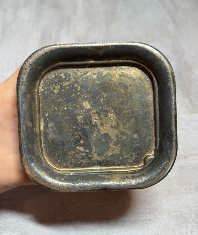 Vintage Jack Daniel's Silver Plate Advertising Bottle Coaster Made In England