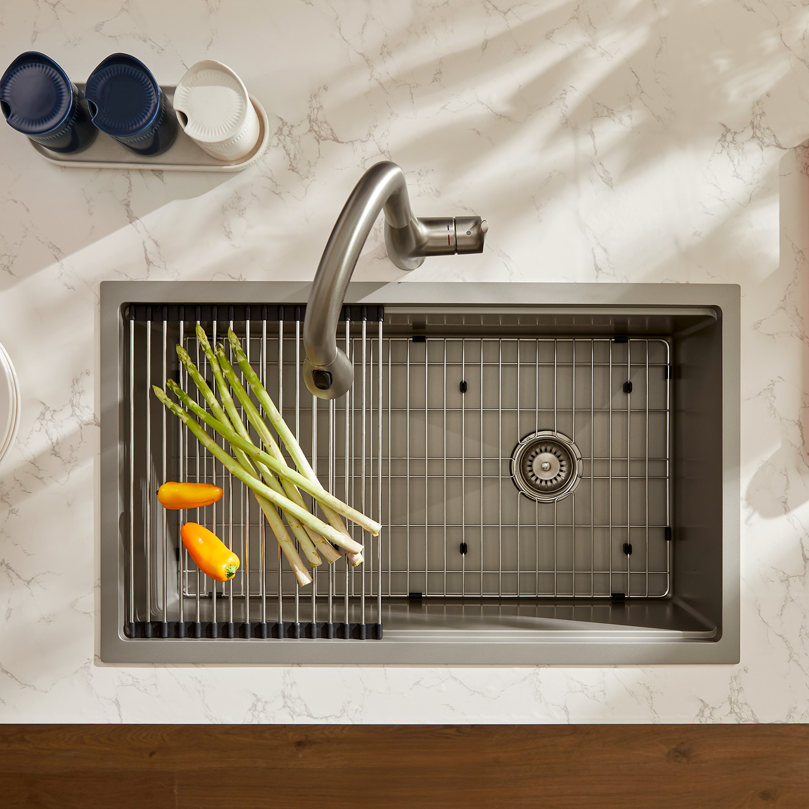 JOMOO 32" Nano Coated  Kitchen Sink  Stainless Steel Single Bowl Undermount