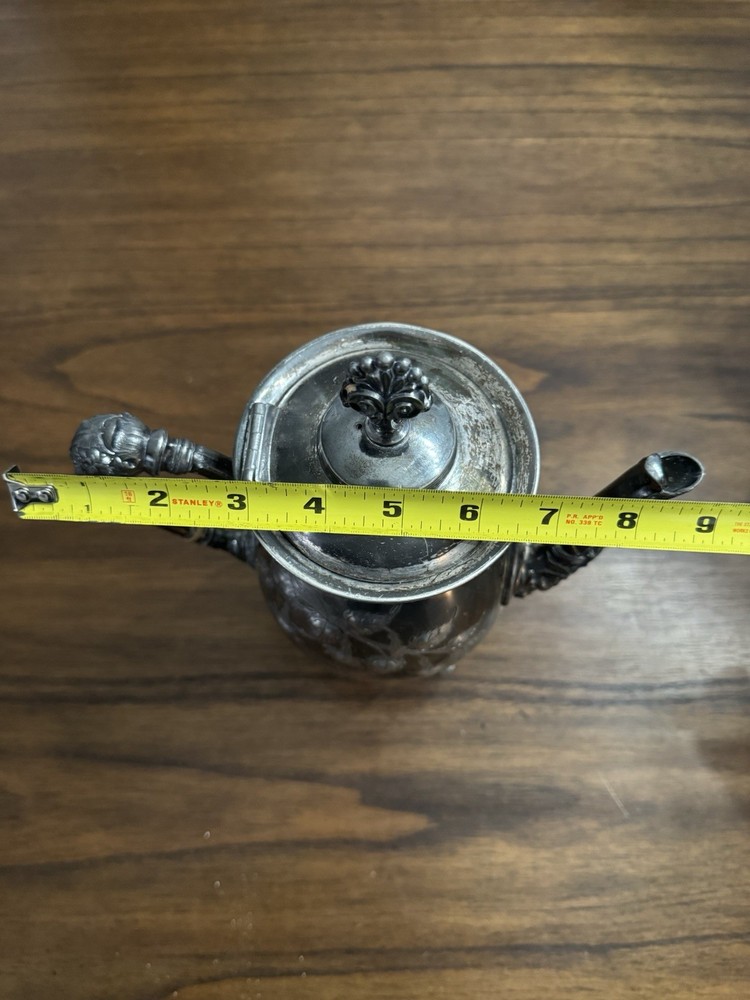 Antique Meriden Britannia Teapot Silver Plated Pattern 1925