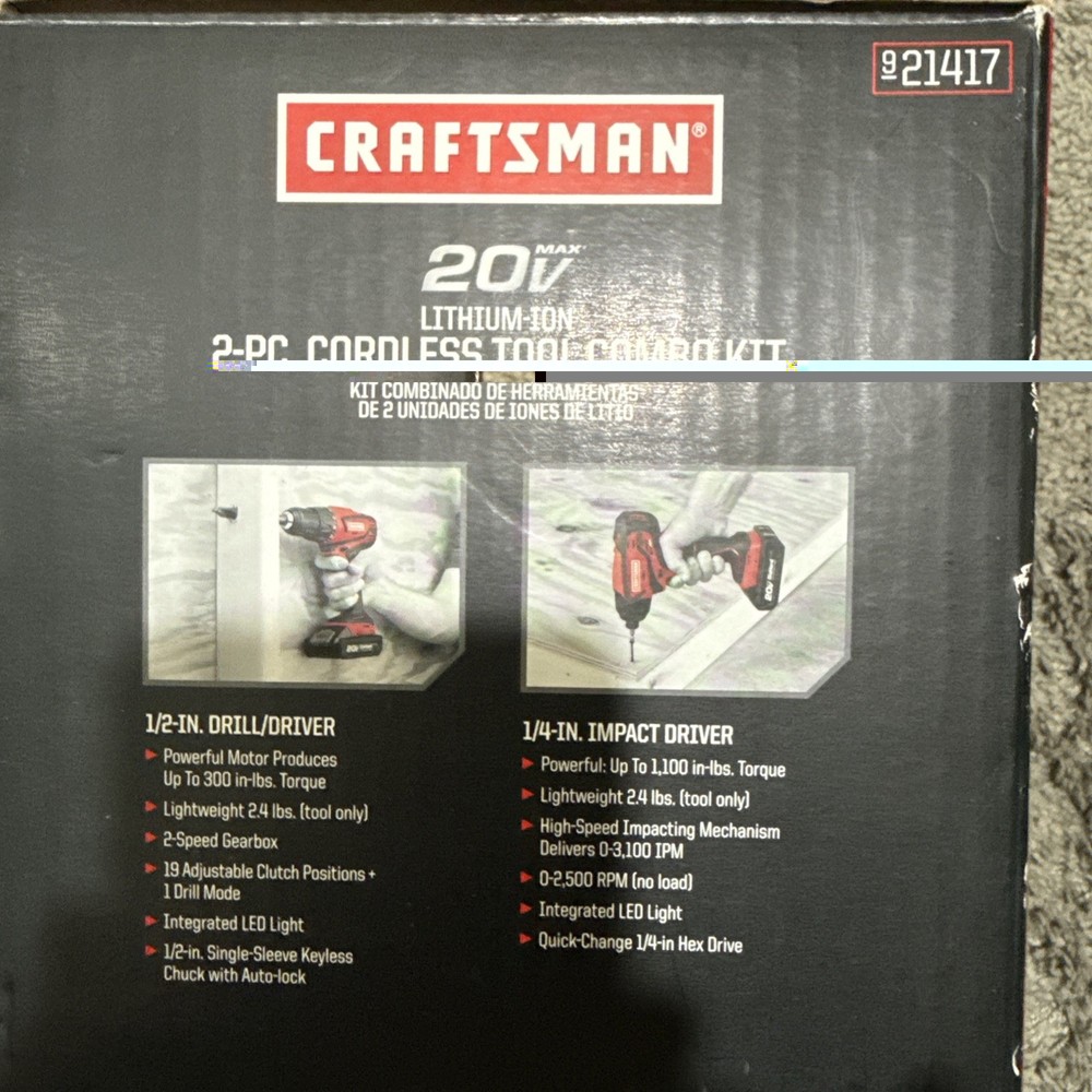 Craftsman g21417 20V Cordless Combo Kit