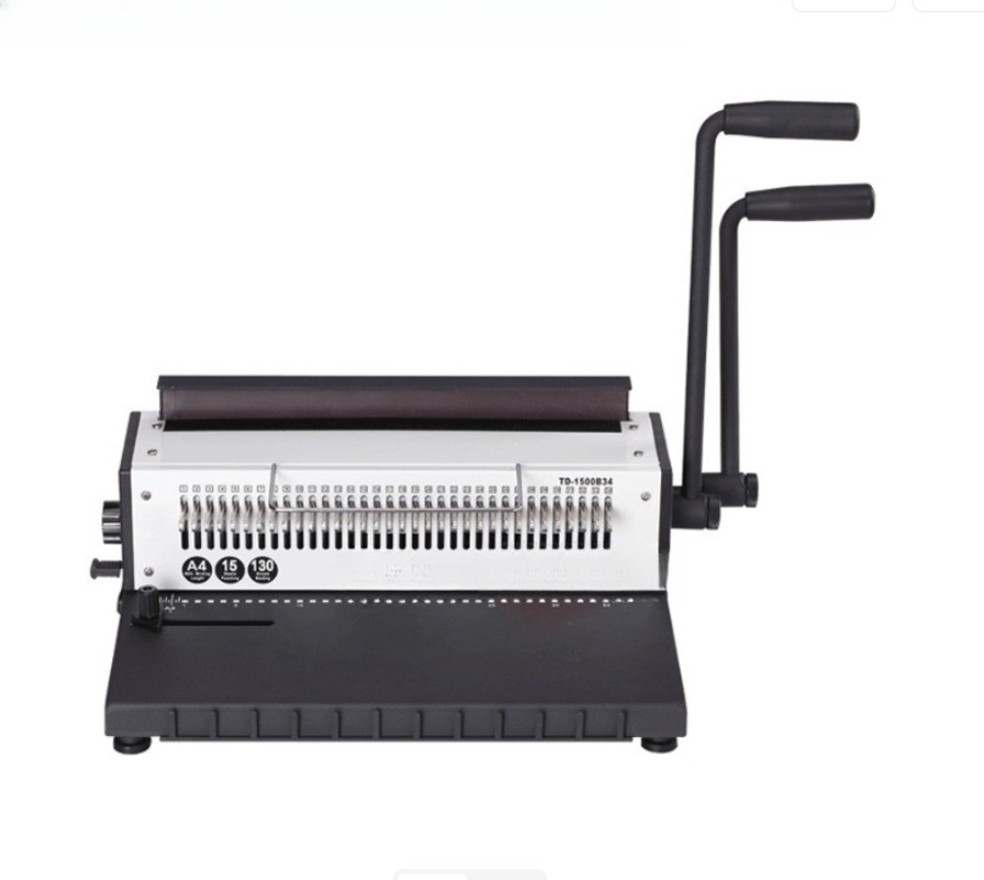 TD-1500B34 Iron Ring Binding Machine Full Drawknife 34 Hole Punching Machine