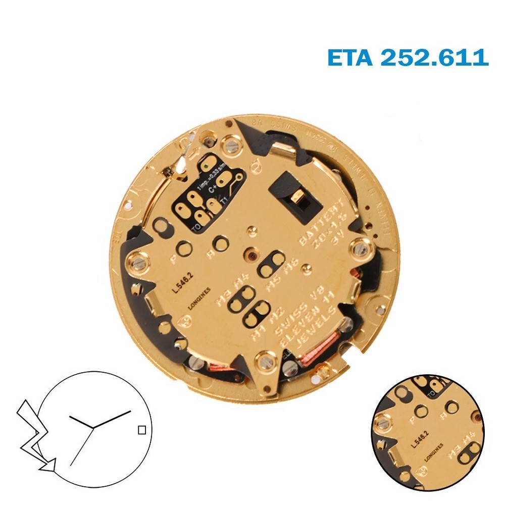 ETA 252.611 (Longines L546.2) Disk on 3 Without Battery Insulator(Discounted)