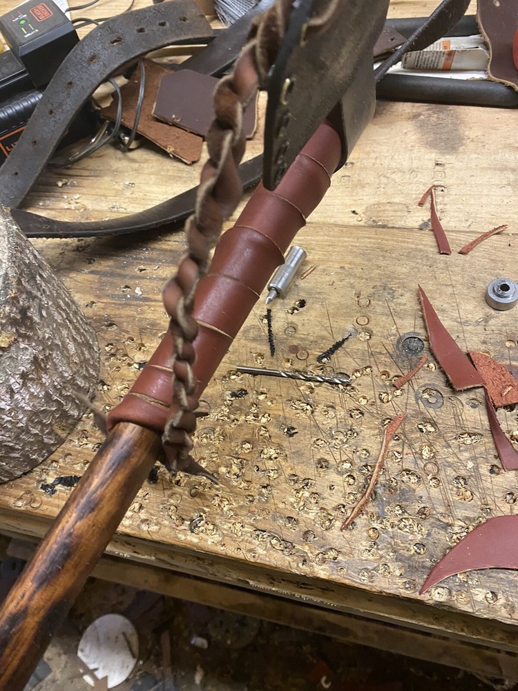 No Tools Needed Leather Tomahawk/ Axe/ Harchet Overstrike Protection Wrap