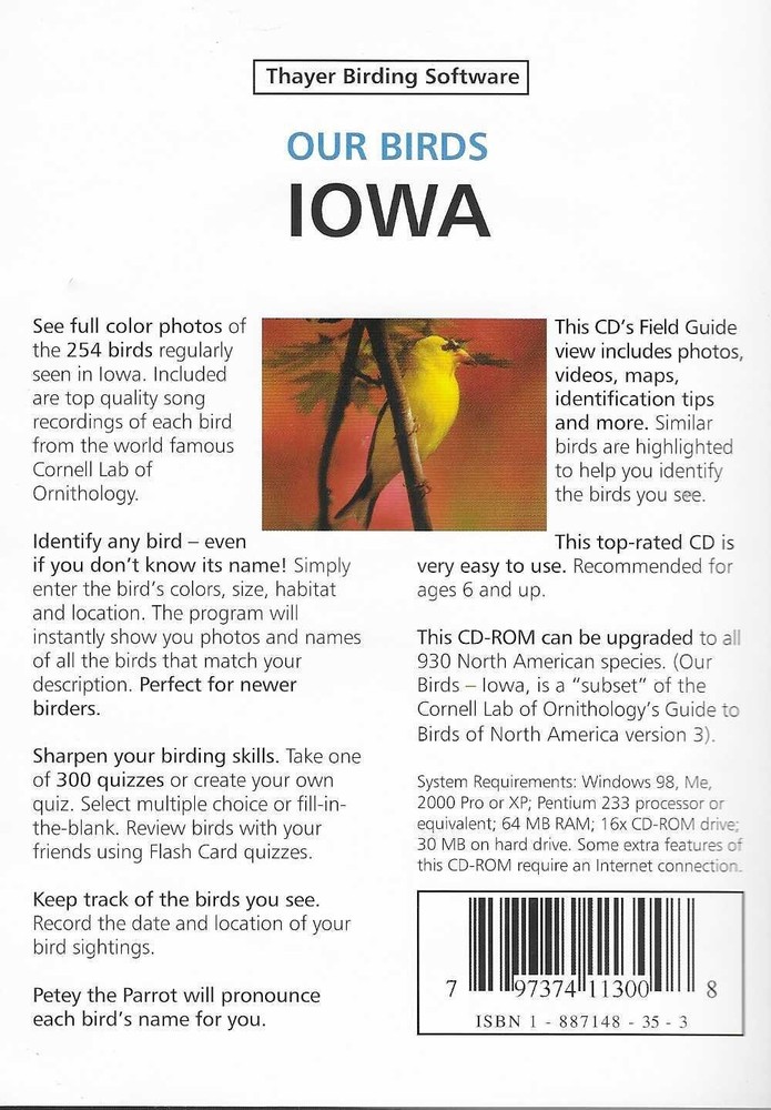 Thayer Birding Software - Our Birds: Iowa (CD-ROM)