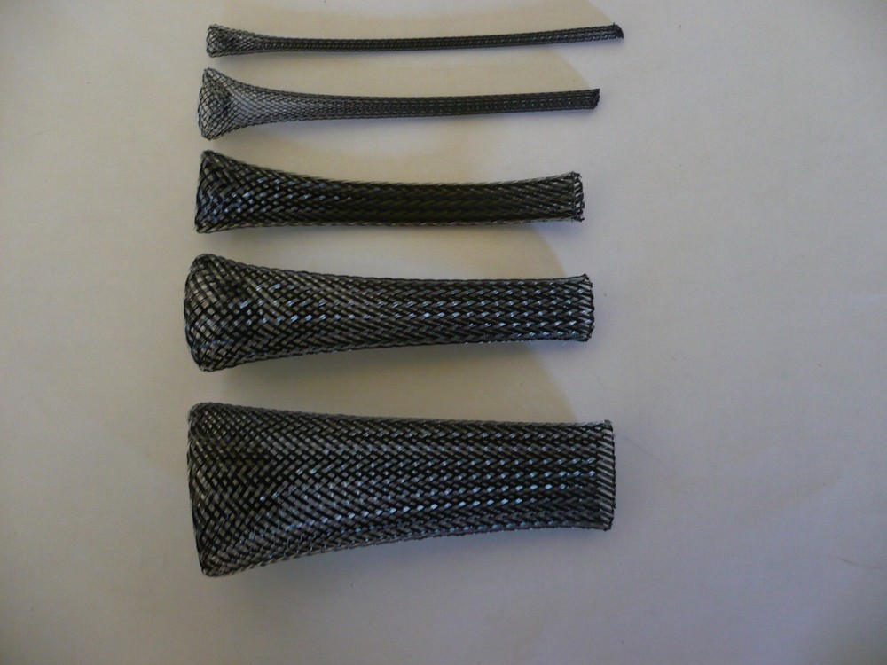 1/4 BRAIDED EXPANDABLE SLEEVING CARBON TECHFLEX  25 ft.