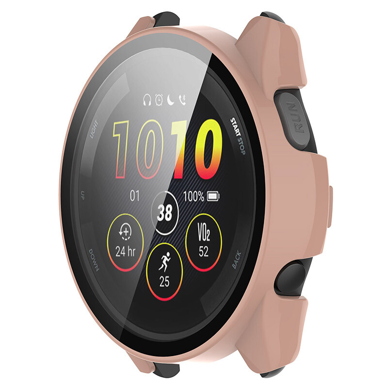 For Garmin Forerunner265 265S PC+Tempered Glass Screen Full Protector Case Cover